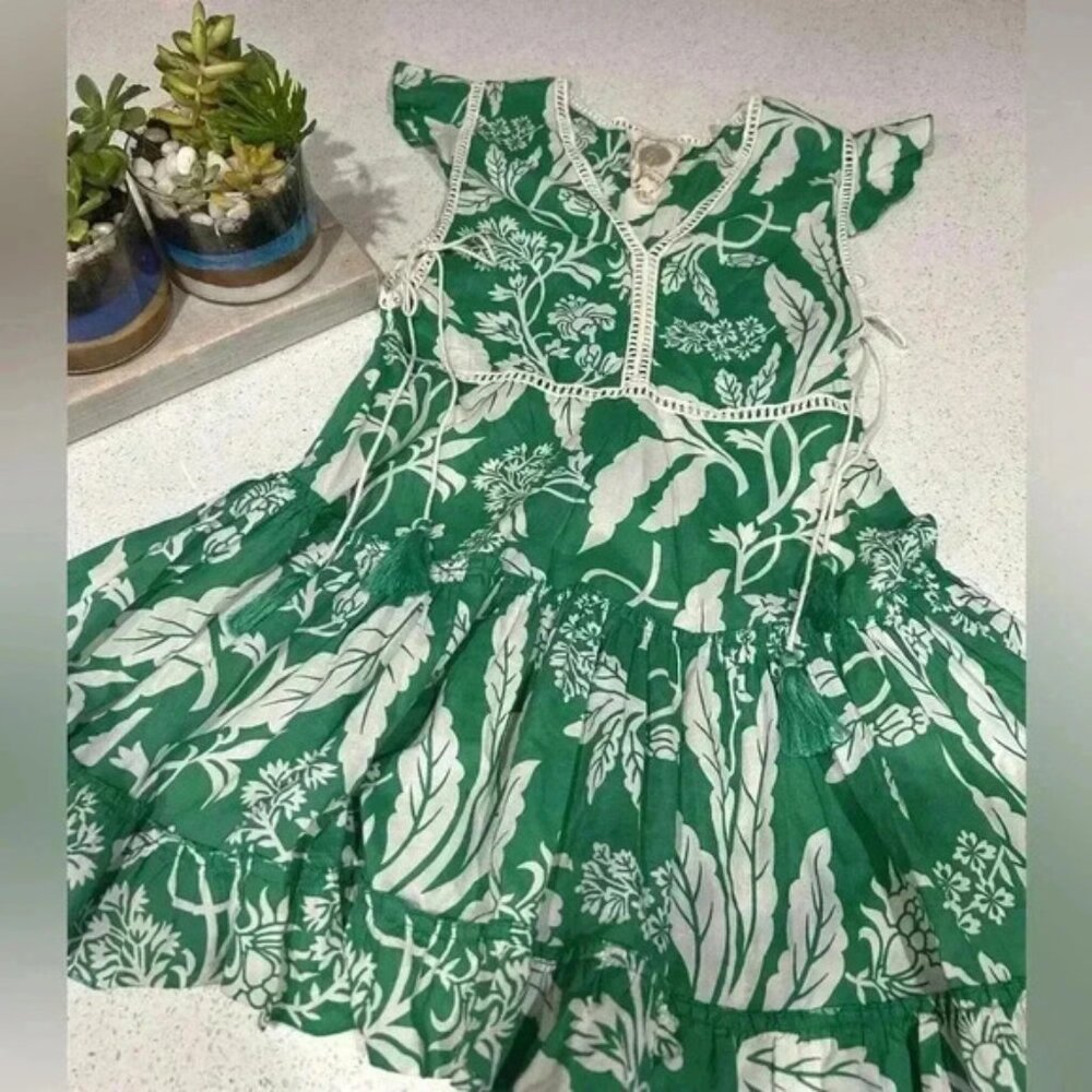 Z&L women’s floral knitted end edge fit & flare mini dress size S